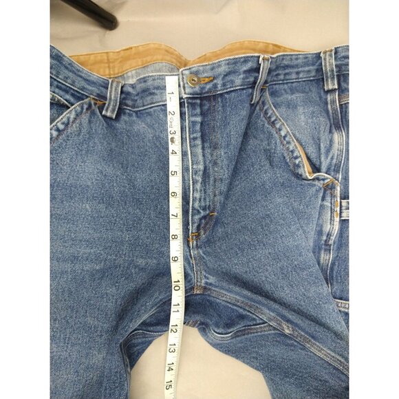 Duluth Trading Distressed Denim Workwear Jeans Men's Size 38x34 100% Cotton - Picture 3 of 11